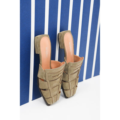 Crab Khaki Mules