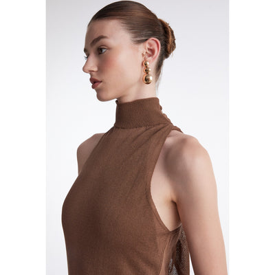 No.26 Brown Midi Dress