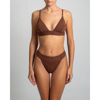 Fernanda Coffee Jacquard Bikini