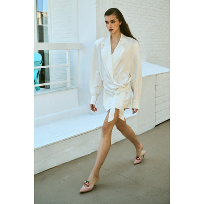 Leticia White Blazer Dress