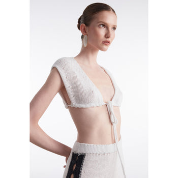 Voyage White Knitted Top