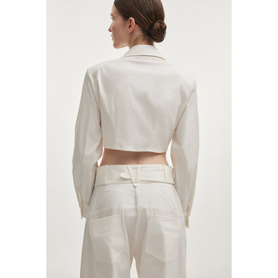Pure White Crop Shirt