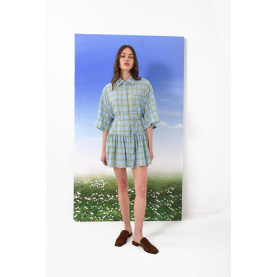 Loquat Light Blue Shirtdress