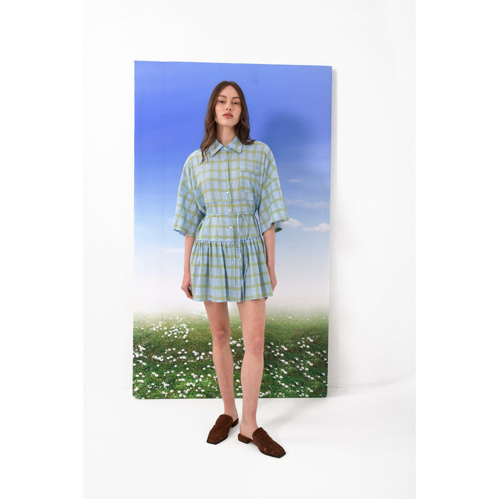 Loquat Light Blue Shirtdress