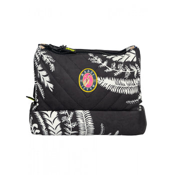 Midnight Palm Coral Double Pocket Pouch