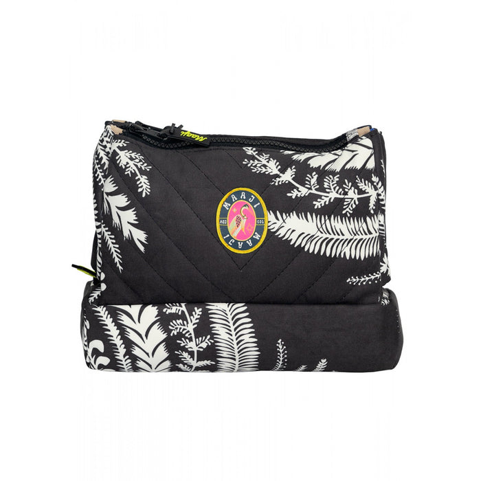 Midnight Palm Coral Double Pocket Pouch
