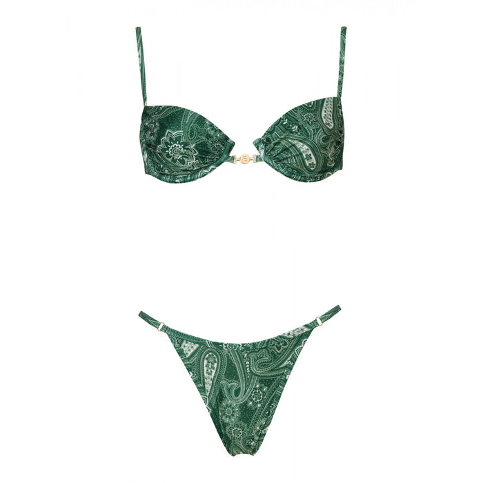 Lou Paisley Green Bikini