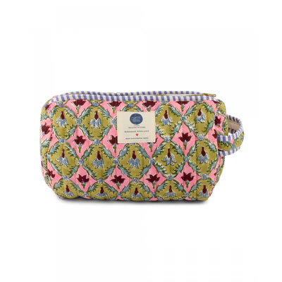 Green Floral Travel Case