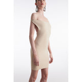 Fine Line Beige Knitted Mini Dress