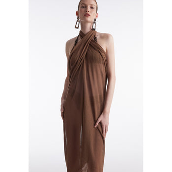 No.26 Brown Knitted Sarong