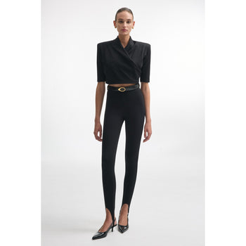 Melanie Black Crop Top