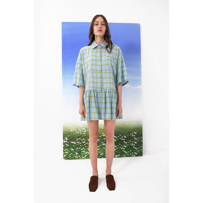 Loquat Light Blue Shirtdress