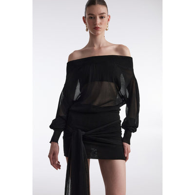 No.26 Black Knitted Mini Dress