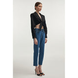 Pure Black Crop Shirt