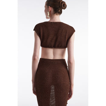 Voyage Brown Knitted Top