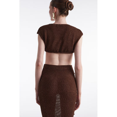 Voyage Brown Knitted Top