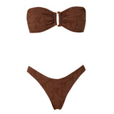 Melita Coffee Jacquard Bikini