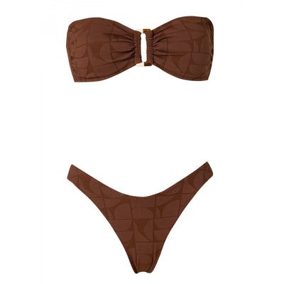 Melita Coffee Jacquard Bikini