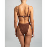 Fernanda Coffee Jacquard Bikini