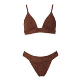 Fernanda Coffee Jacquard Bikini