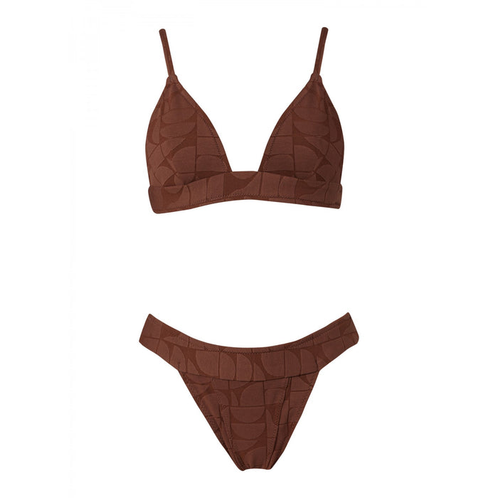 Fernanda Coffee Jacquard Bikini
