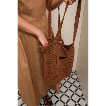 Ettu Brown Knitted Tote Bag