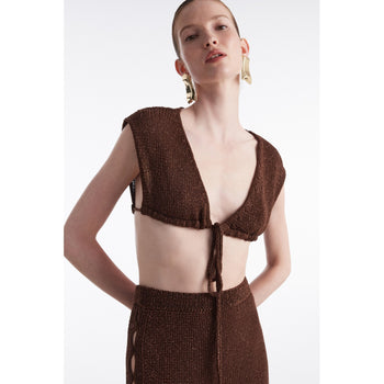 Voyage Brown Knitted Top