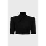 Melanie Black Crop Top
