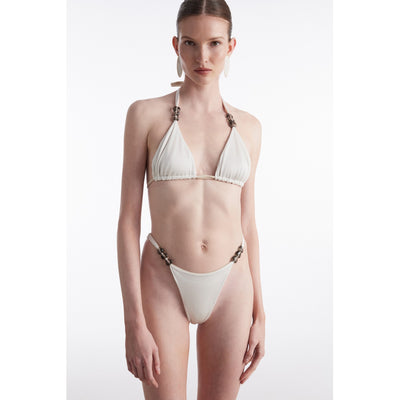 Anna Beige/White Bikini