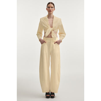 Pure Butter Yellow Crop Shirt