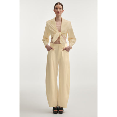 Pure Butter Yellow Crop Shirt