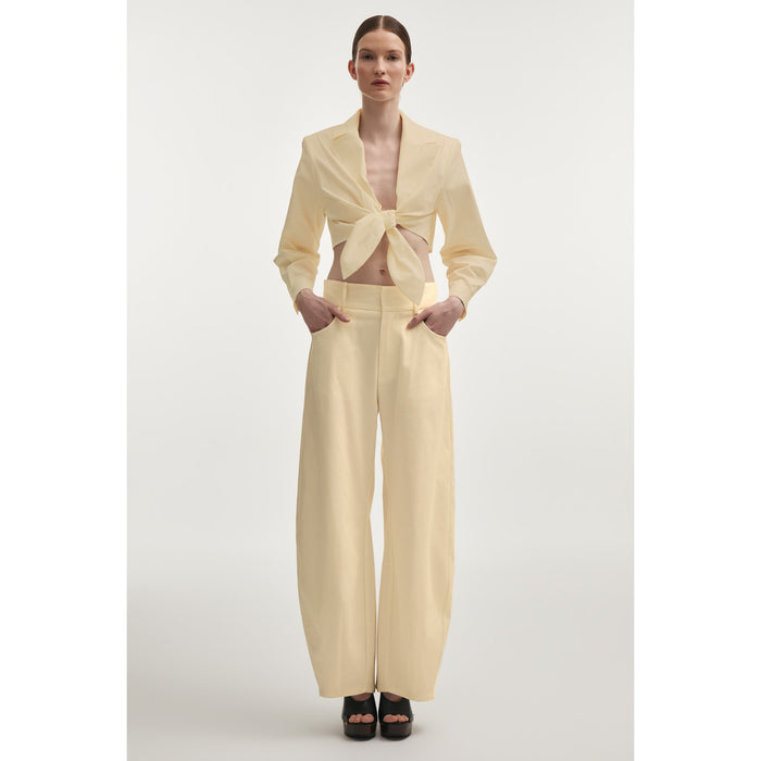 Pure Butter Yellow Crop Shirt