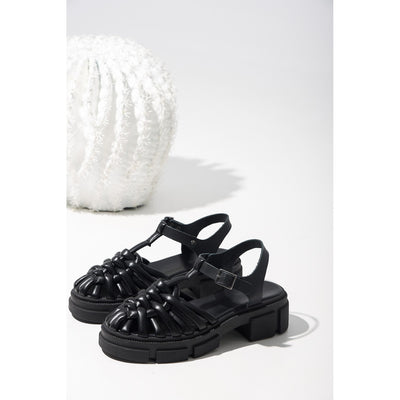 Bastion Black Sandals