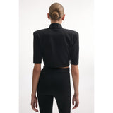 Melanie Black Crop Top