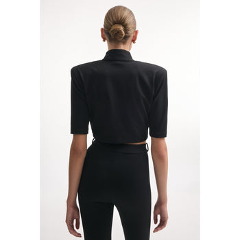 Melanie Black Crop Top