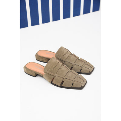 Crab Khaki Mules