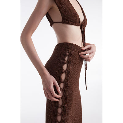 Voyage Brown Knitted Top