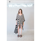 Striped Knit Poncho