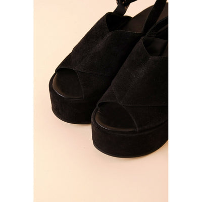 Besties Black Platform Sandals