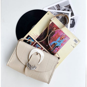 Spread Your Wings Beige Shoulder Bag