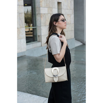 Spread Your Wings Beige Shoulder Bag