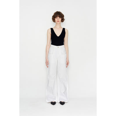 Cabana Dreams White Denim Trousers