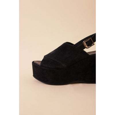 Besties Black Platform Sandals